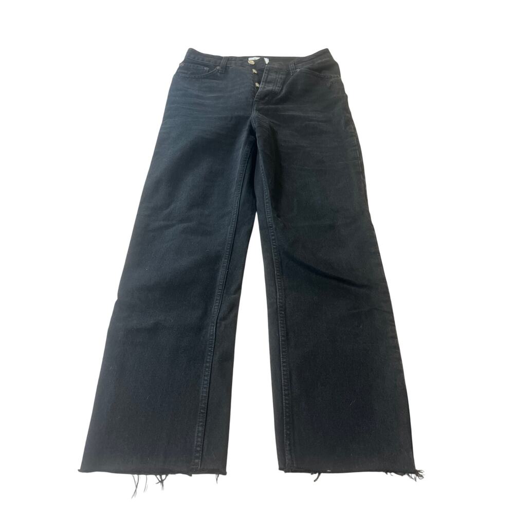 Zara Wide Leg Jeans Size 4 Black